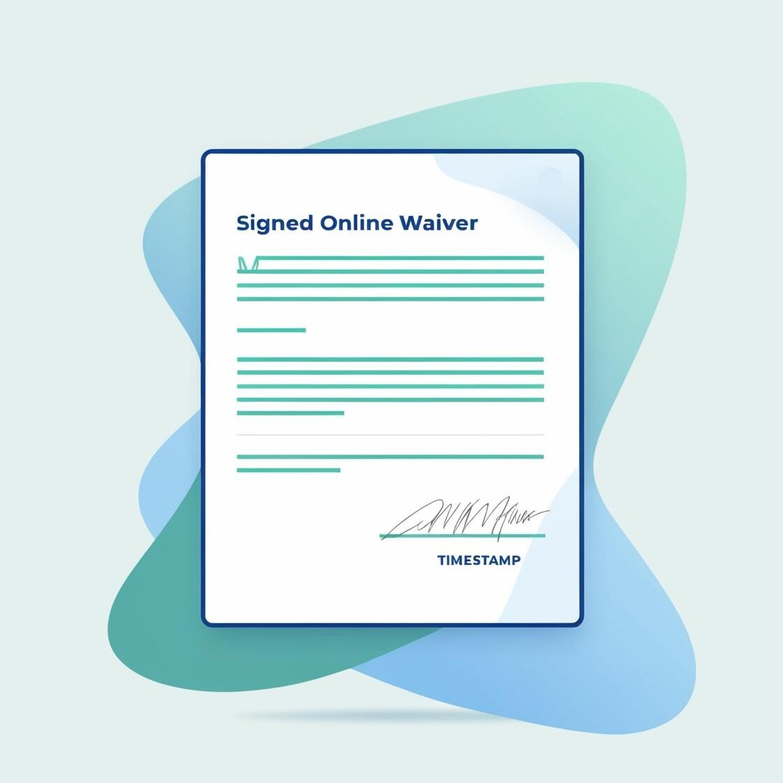 online waiver document signed graphic